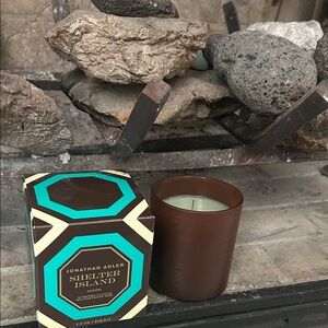 Rare Jonathan Adler Shelter Island Scented Candle - Brown. Ocean scented